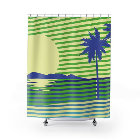 Sunrise Serenity: Jimmy Reefs Stylish Shower Curtain