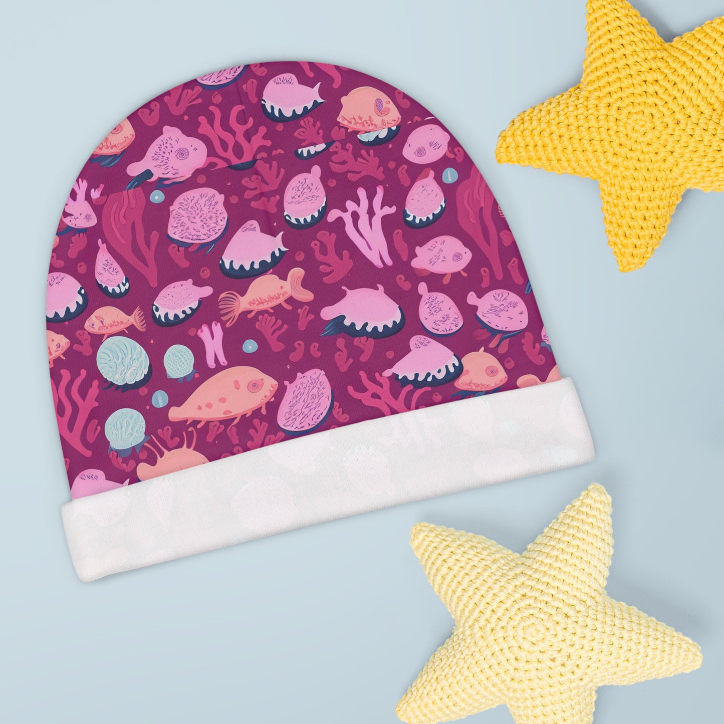 Ocean Breeze Baby Beanie: Coral Kingdom Edition