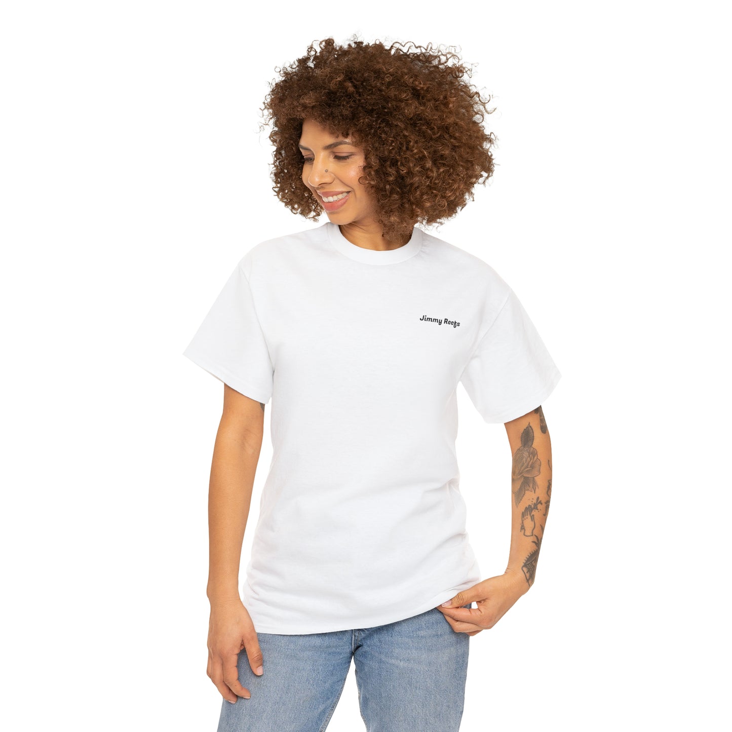 Jimmy Reefs Big Reel logo Heavy Cotton Tee