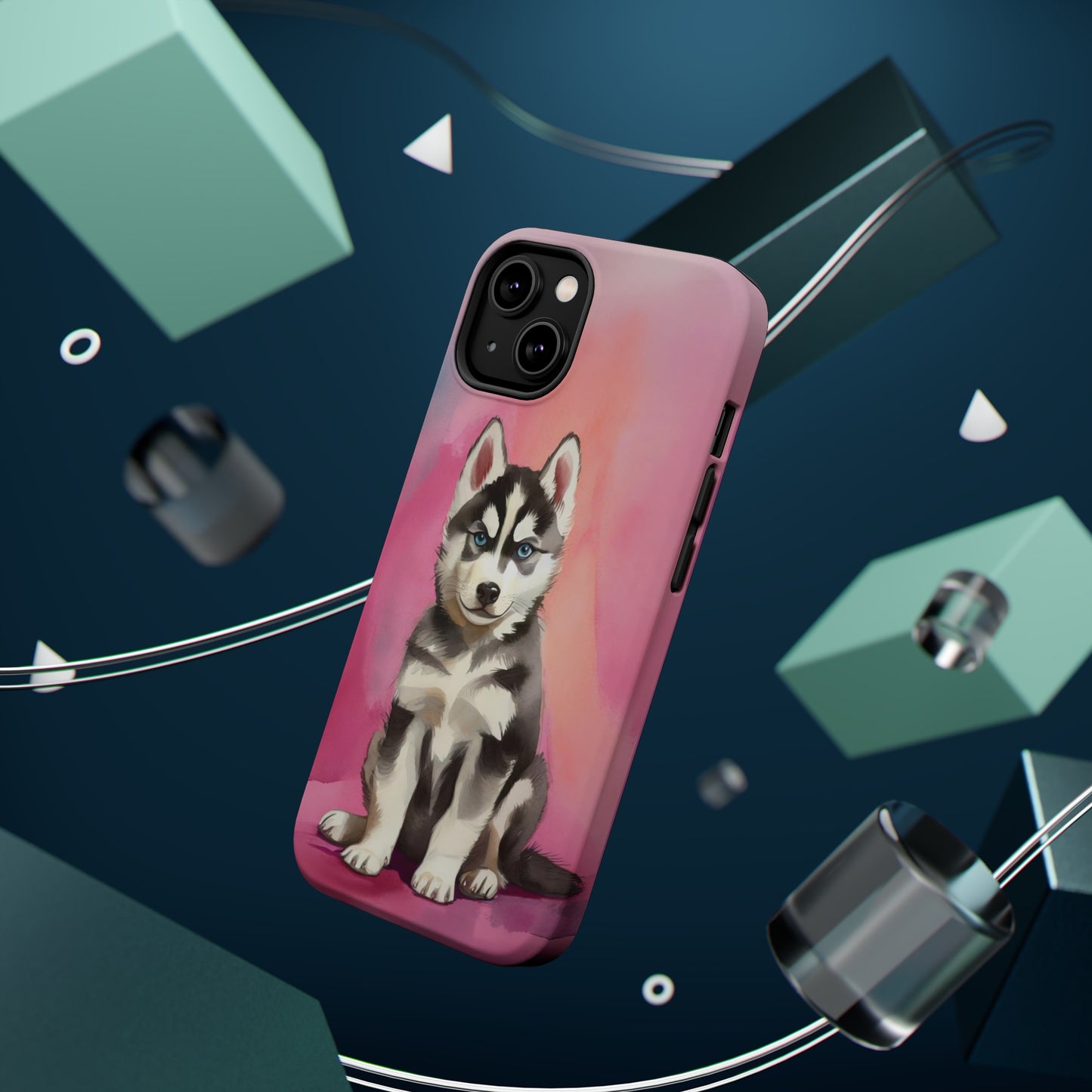 "Arctic Charm: Jimmy Reefs MagSafe Collection – Husky Puppy Edition